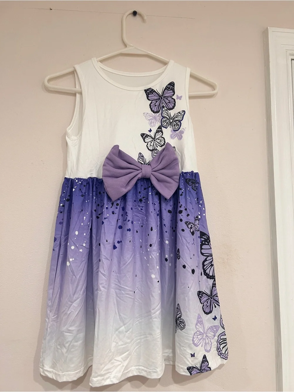 Girls' Lavender Butterfly Dress with Matching Bolero Jacket